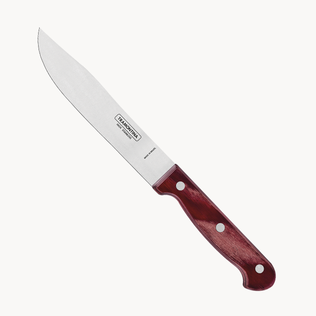 Tramontina 6-Inch Kitchen Knife, Red Wood, Polywood