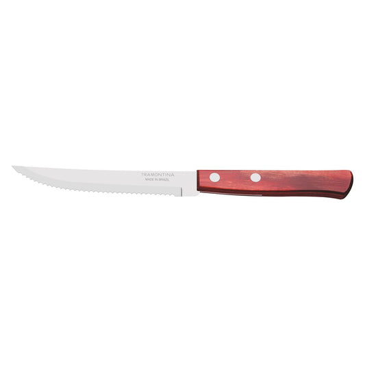 Tramontina Polywood Steak Knife 12.5 cm - Red Wood