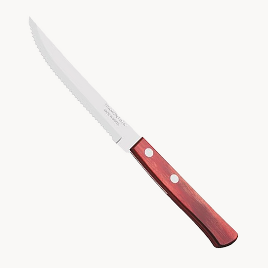 Tramontina 5-Inch Steak Knife, Red Wood, Red Wood