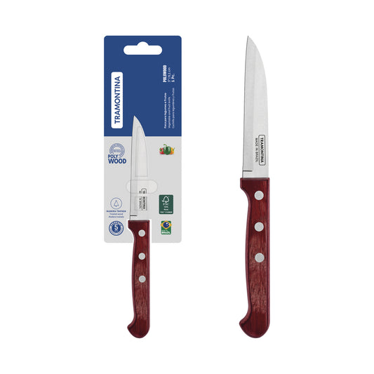 Tramontina Polywood Paring Knife 7.5 cm - Red Wood