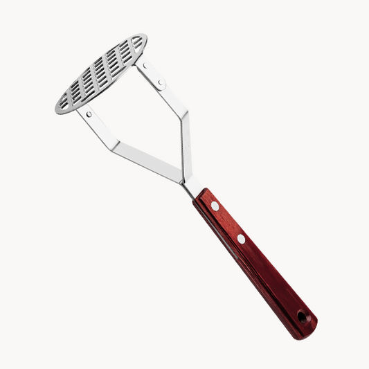 Tramontina Hand Potato Masher, Red Wood, Polywood