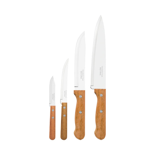 Tramontina Dynamic Chef Knife Set - Natural Wood, 4 Pieces