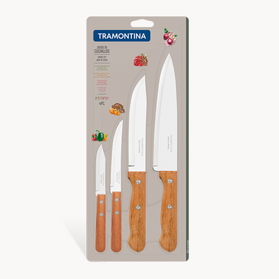 4-Piece Knife Set, Wood