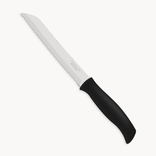 Tramontina 8-Inch Bread Knife, Black, Black