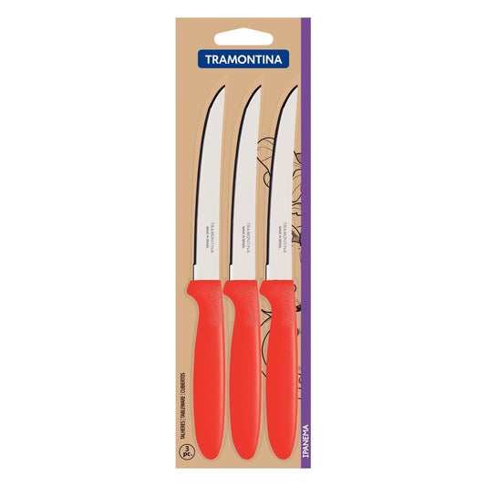 Tramontina Ipanema Fruit Knife Set 12.5 cm - Red, 3 Pieces