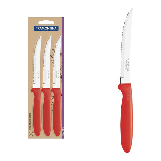 Tramontina Ipanema Knife Set 12.5 cm - Red, 3 Pieces