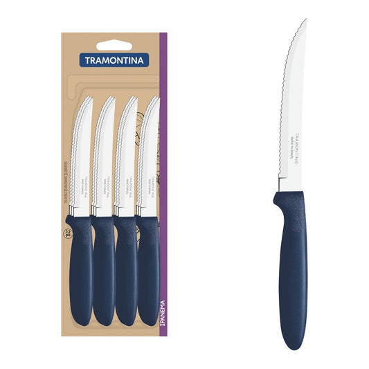 Tramontina Ipanema Steak Knife Set 12.5 cm - Blue, 12 Pieces