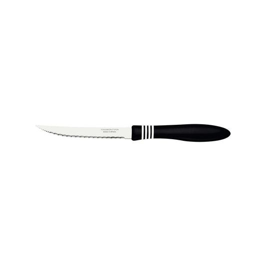 Tramontina Cor & Cor Steak Knife Set 12.5 cm - Black, 2 Pieces