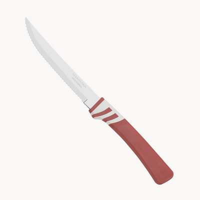 Tramontina Steak Knife, Black, Red