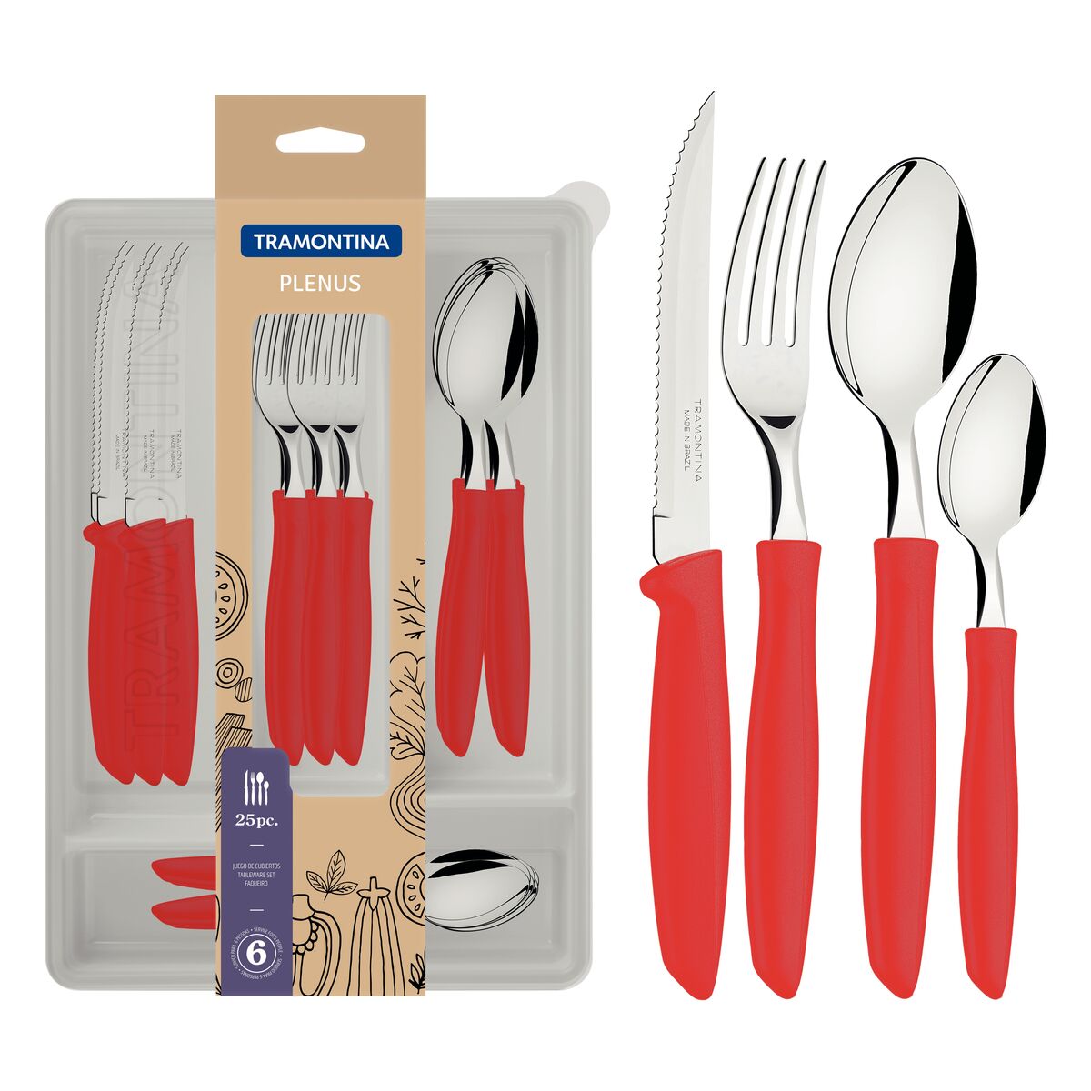 Tramontina 25 Piece Flatware Set Plenus - 23498/730