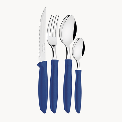 25-Pc Cutlery Set, Blue
