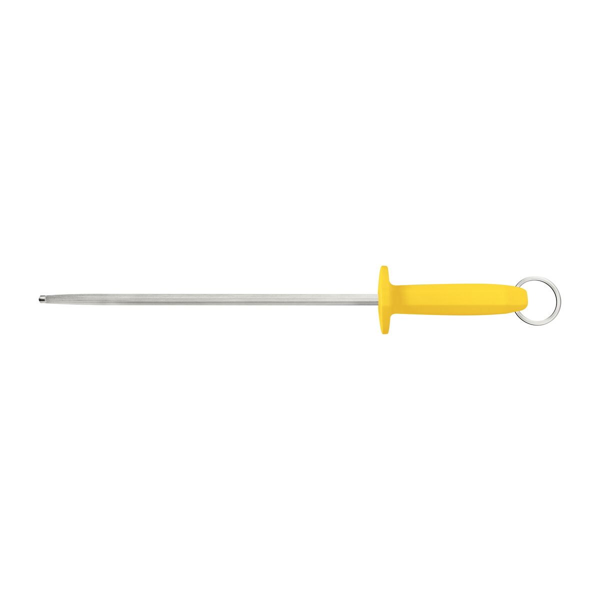 Tramontina Professional Grooved Magnetic Knife Sharpener, 35 cm Carbon Steel Rod with Yellow Polypropylene Handle, Durable and Efficient for Sharpening Blades
