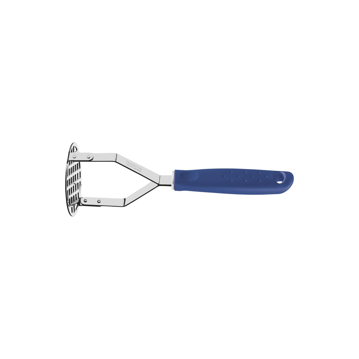 TRAMONTINA Utilità Potato Masher – Stainless Steel Head with Blue Handle – Durable & Easy to Clean Kitchen Tool