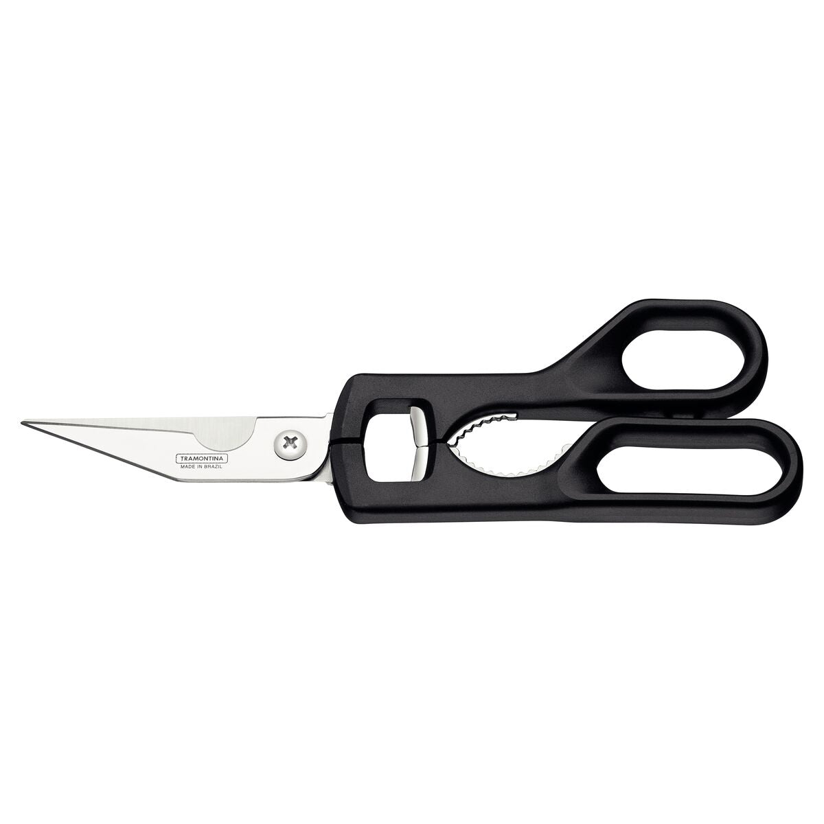 TRAMONTINA Supercort 22.5 cm Kitchen Scissors with Stainless Steel Blades and Black Polypropylene Handle - Designed for High Performance and Durability, Ideal for Professional and Home Kitc