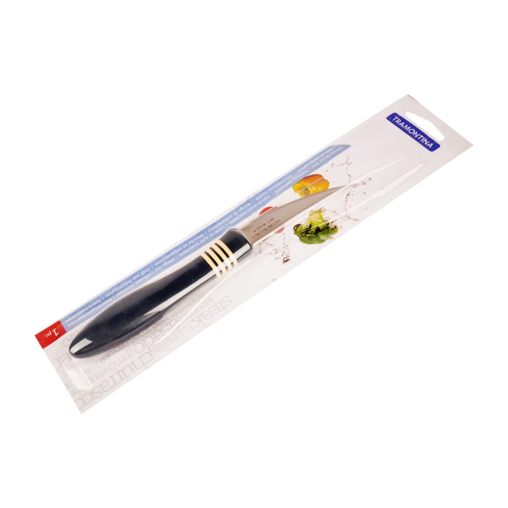Tramontina Stainless Steel Kitchen Knife with Durable Blue Plastic Handle