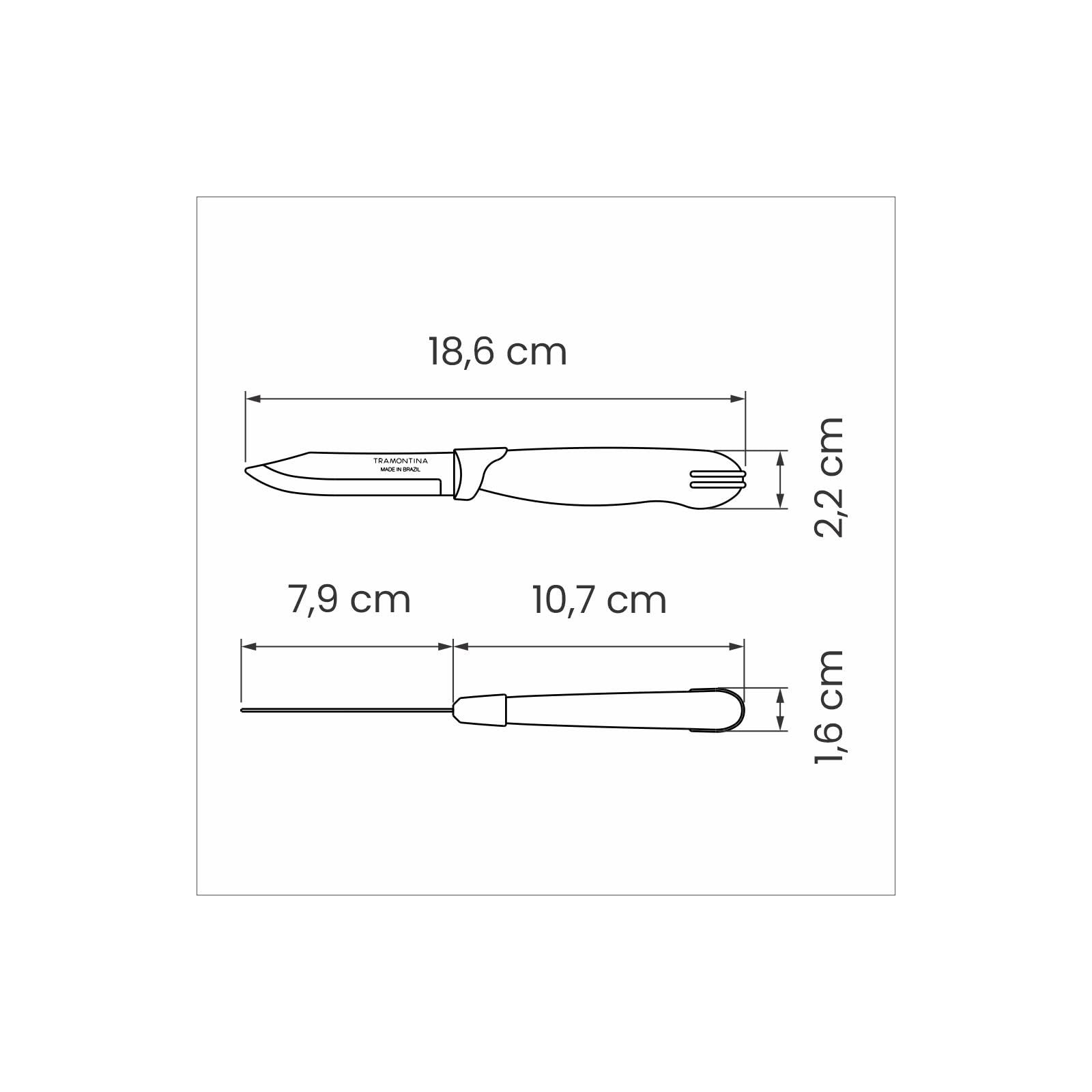 Tramontina Multicolor 3" Vegetable and Fruit Knife