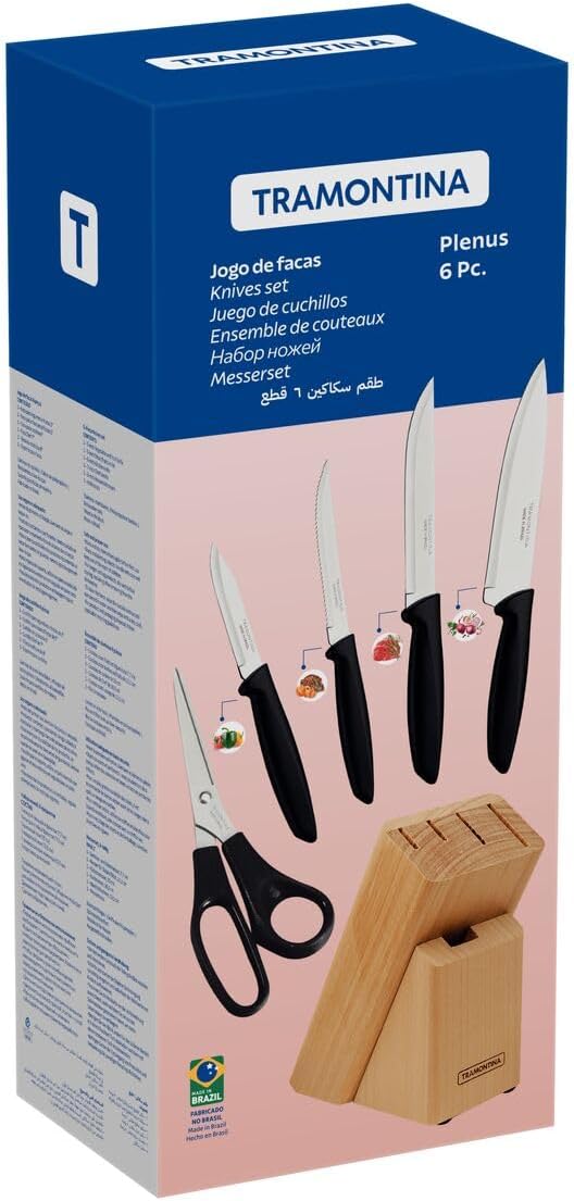Tramontina 6-pc Knife Set with Block