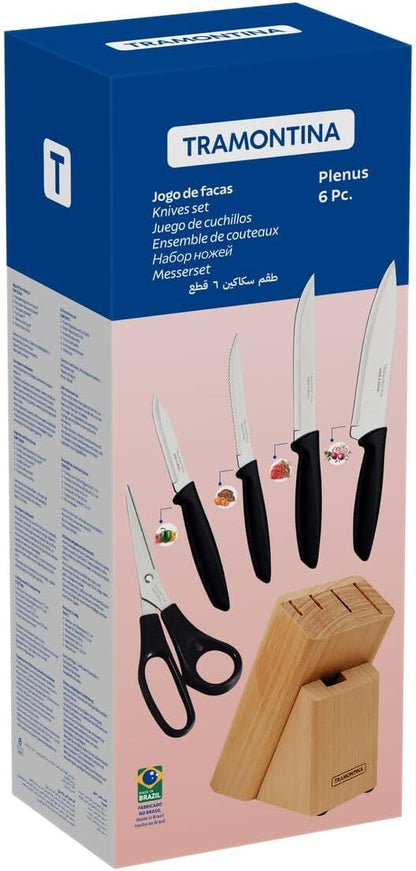 Tramontina 6-pc Knife Set with Block