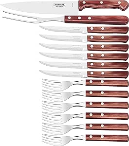 Tramontina 14-piece Fork & Knife Set, Red | ShararCo