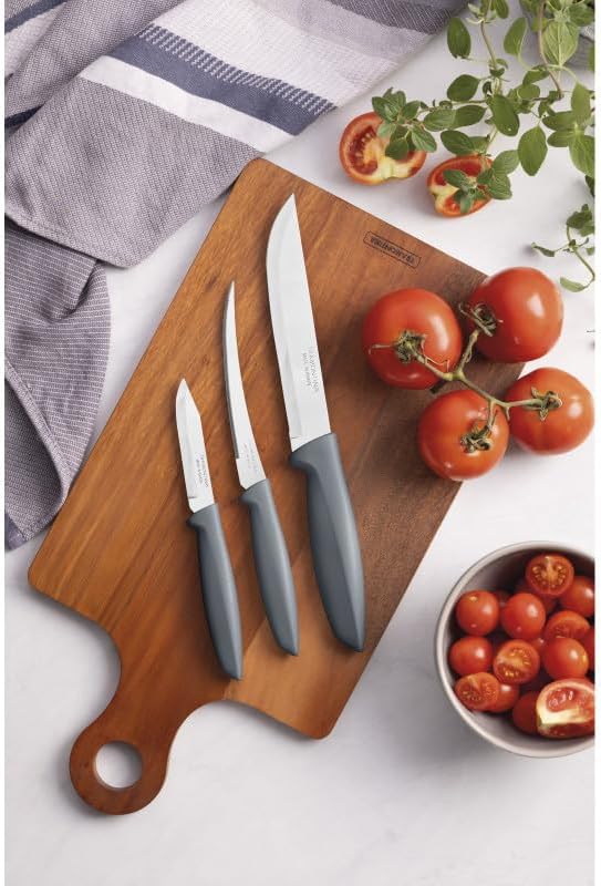 Tramontina 3-piece Knife Set, Gray | ShararCo