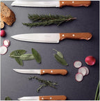 Tramontina 4-piece Knife Set, Wood | ShararCo